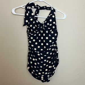 Unique Vintage polka dot one piece swimsuit size small